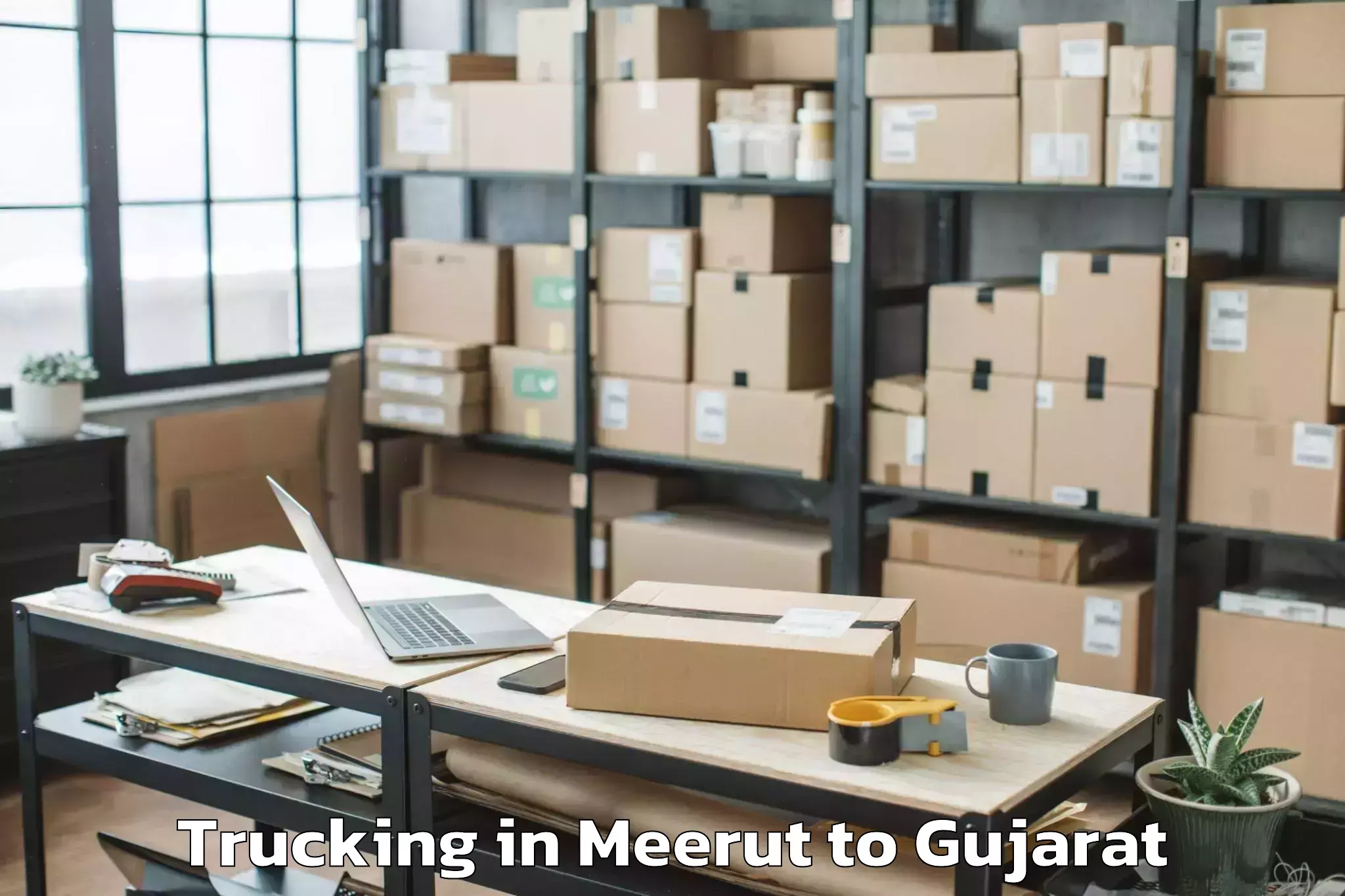 Professional Meerut to Vadodara Trucking